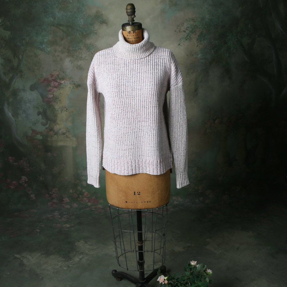 Palette Blush Chenile Cozy Turtleneck Sweater S - Picture 8 of 12